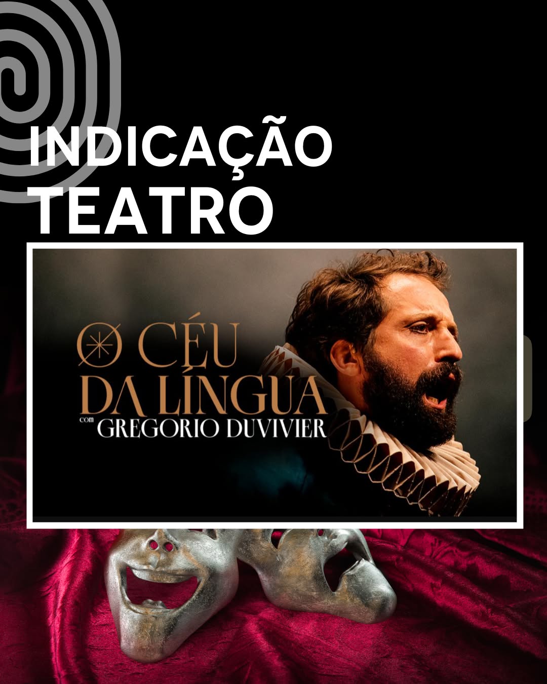 🎭✨ Dica imperdível para quem vive e respira a língua portuguesa!
“O Céu da Língua”, com Gregório Duvivier, é mais do que uma peça — é uma celebração poética, divertida e provocadora do nosso idioma.
Para intérpretes de conferência, que mergulham todos os dias nas nuances da linguagem, a obra é como uma pausa com sabor de reconhecimento — um espelho onde se vêem a beleza, a complexidade e a musicalidade do idioma que carregam entre ouvidos e bocas.
Porque quem trabalha com línguas sabe: o português é céu, chão e travessia.
“O Céu da Língua” está em cartaz em São Paulo.
Quando? 01 a 25/05 • Qui a Dom.
Onde? Teatro Sérgio Cardoso.