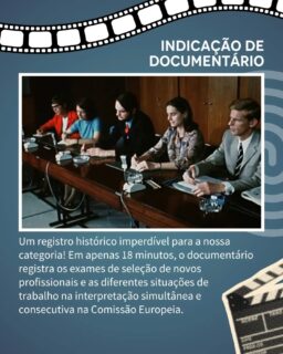 No mês em que celebramos o Dia do Intérprete, nada melhor do que nos vermos na tela! A dica de hoje vem da querida Beatriz Velloso, que selecionou um documentário fundamental para quem ama a arte e a ciência da tradução simultânea. 

“Um intérprete fumando dentro da cabine, enquanto traduz: foi essa a cena que mais me chamou a atenção neste maravilhoso curta-metragem de 1968 sobre o trabalho dos colegas de profissão na Comissão Europeia.

Este filme de 18 minutos é um documento histórico sobre o nosso ofício, e sobre um tempo muito diferente do atual. Um tempo em que as cabines tinham cinzeiros, em que a C.I. (central do intérprete) era quase do tamanho de um painel de carro, em que as roupas eram bem mais coloridas – e os cabelos tinham bem mais laquê. Um tempo em que a edição das cenas seguia uma cadência mais calma e profunda do que os cortes vertiginosos das redes sociais.

Que interessante ver, no meio desse documentário com jeitão experimental, os clipes dos intérpretes pioneiros, interpretando em Nuremberg o julgamento dos líderes nazistas, nos idos de 1945.

Que gostoso ouvir aquela polifonia de vozes e idiomas que faz qualquer intérprete profissional se sentir em casa.

Que elegância ver o design das luminárias vermelhas dentro da cabine, ou das famosas cadeiras da Série 7, projetadas pelo dinamarquês Arne Jacobsen, trazendo beleza para a sisuda sala de conferências.

Que divertido ver as legendas automáticas do YouTube tentando, em vão, acompanhar a constante troca entre francês, inglês, alemão, holandês, italiano – e fazendo uma lambança danada.

Que premonitório ver diplomatas discutindo, já naquela época, a possibilidade da tradução por máquina.

E que linda a metáfora entre um intérprete de conferências e um intérprete do cinema, ou um intérprete que toca ao piano uma peça de Schumann – cada um, ao seu modo, dando nova voz à obra e às ideias de outra pessoa.” 

Você pode assistir ao documentário no YouTube, basta procurar por European Commission interpreters 1968.