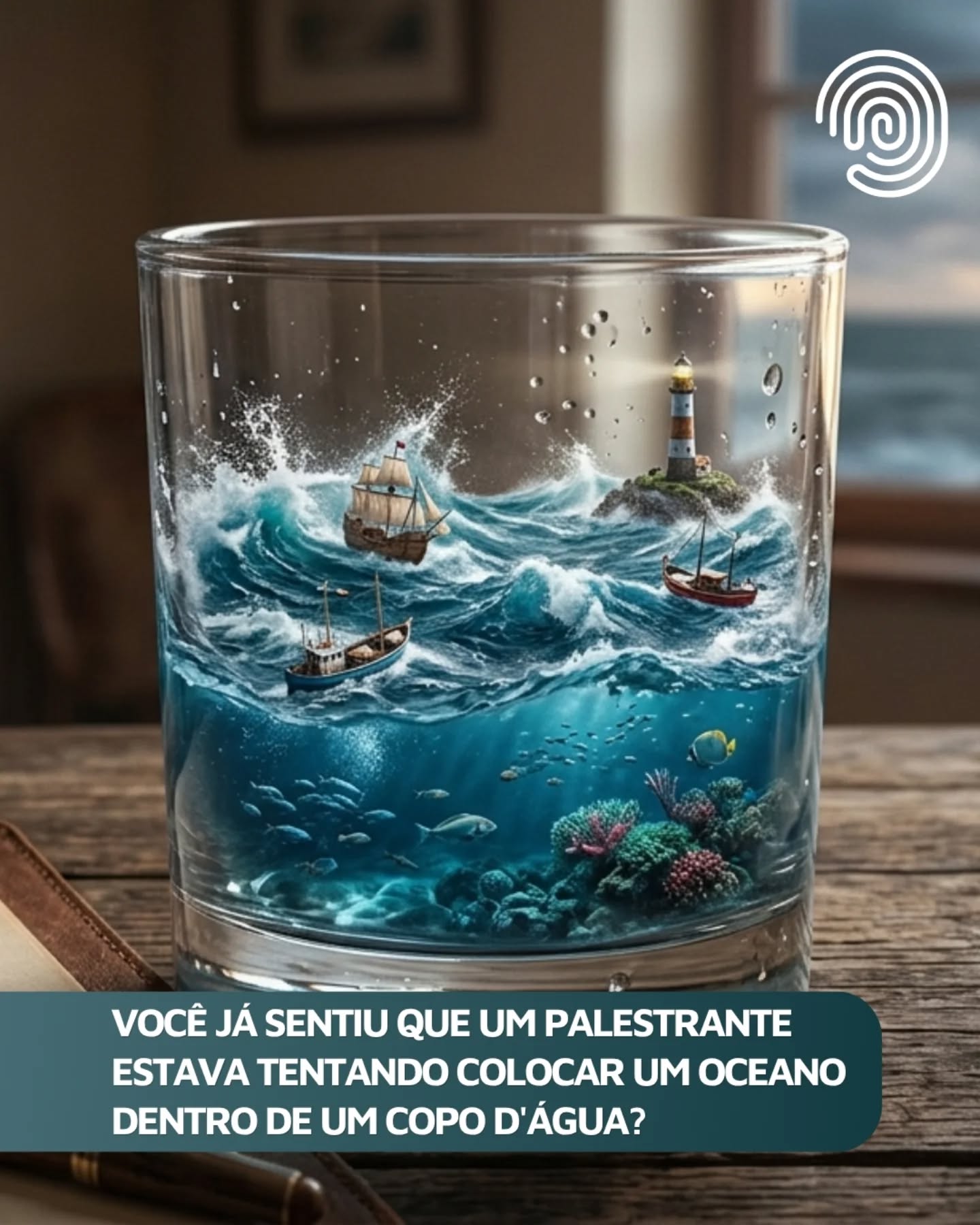 A imagem do oceano tentando caber em um copo d’água não é apenas uma metáfora visual para quem está na cabine: é uma descrição física da densidade de informações.

É o desafio do "muito em pouco tempo", quando o discurso é carregado de dados técnicos, estatísticas, siglas e conceitos complexos, muitas vezes lidos em alta velocidade, quase sem tempo para respirar.

Para o intérprete, o desafio não é apenas traduzir palavras, mas processar essa carga enorme de informações em milissegundos. A alta densidade é uma das maiores causas de fadiga cognitiva na cabine. Por isso, a preparação técnica e o revezamento entre parceiros são fundamentais para manter a precisão do início ao fim do evento.

Existem oradores que não apenas falam rápido, mas que condensam em cada frase uma carga maciça de dados, siglas e referências ultraespecíficas. Nesses momentos, o cérebro do intérprete opera no limite máximo da capacidade de processamento. O grande desafio da densidade não necessariamente é a velocidade da fala, mas a escassez de contexto entre uma unidade de informação e outra. Quando o fluxo é ininterrupto e técnico demais, o esforço cognitivo sobe exponencialmente.

Para sobreviver a esse cenário, o intérprete profissional não pode depender da sorte. Ele precisa de três pilares invisíveis:

- estudo prévio exaustivo, que transforma o vocabulário técnico em algo familiar antes mesmo do evento começar; 

- apoio do colega de cabine, que se torna o "segundo cérebro", um co-piloto essencial que anota números, siglas e termos em tempo real;

- e capacidade de síntese, que permite editar a forma sem sacrificar o conteúdo.

#DensidadeInformacional #InterpretaçãoDeConferências