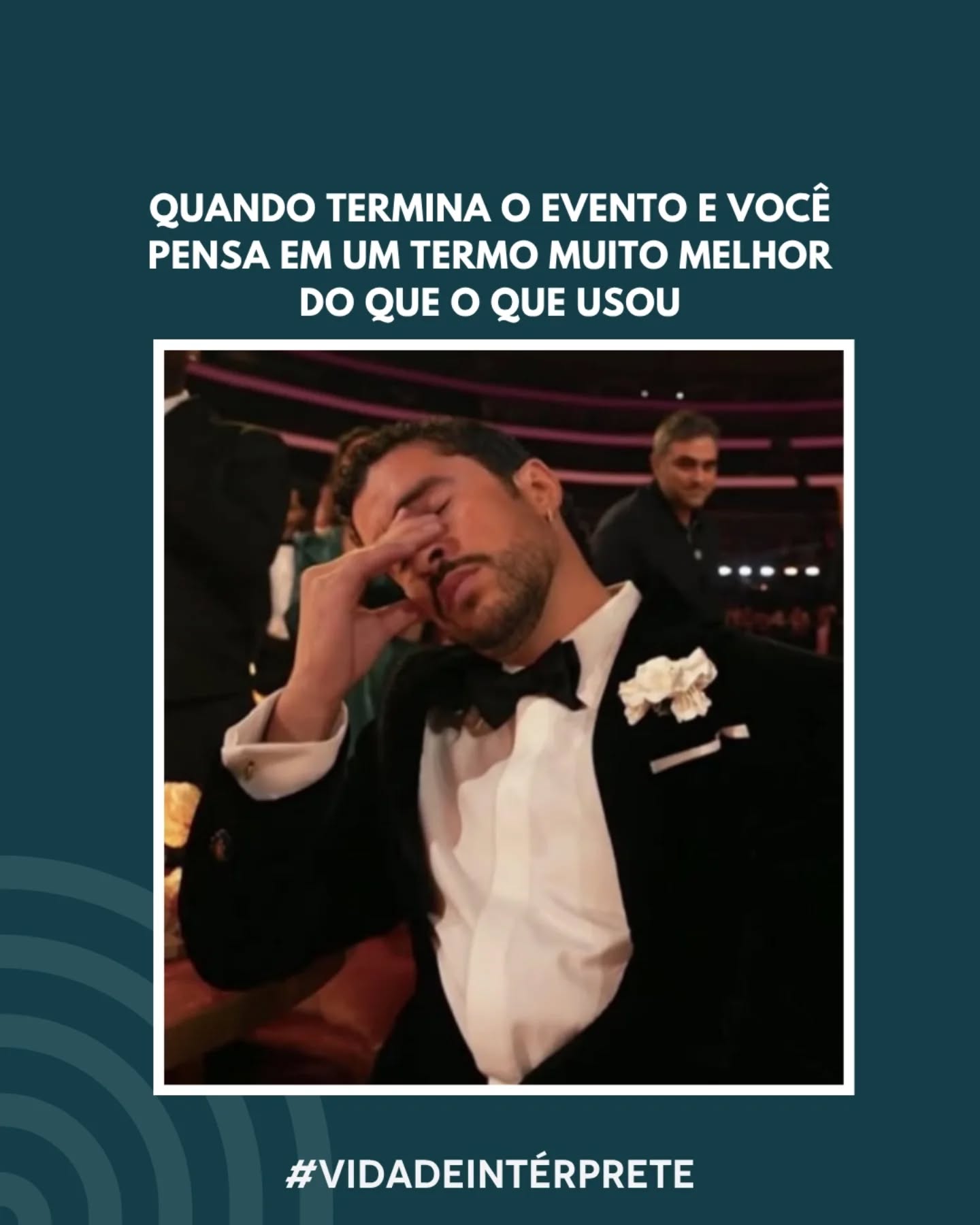 O momento em que o cérebro resolve colaborar… 10 minutos depois do fim da cabine. Quem nunca?

Faz parte da #VidaDeIntérprete: a busca incessante pela palavra perfeita (mesmo depois do evento).

⠀

E você, já passou por isso? Conte pra gente nos comentários! 👇😂

#IntérpreteDeConferência #TraduçãoSimultânea
