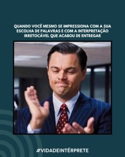 Sabe aquele momento mágico na cabine em que a metáfora perfeita encaixa em fração de segundo, a estrutura da frase flui com elegância natural e até o tom de voz acompanha com precisão impecável a intenção do palestrante?

Interpretar sob pressão exige anos de estudo, vocabulário afiado e muita agilidade mental. Então, quando a solução ideal surge de forma brilhante e irretocável ao vivo, a gente merece sim essa autocomplacência discreta antes de passar o microfone para o colega de cabine!

#VidaDeIntérprete #InterpreterMEME